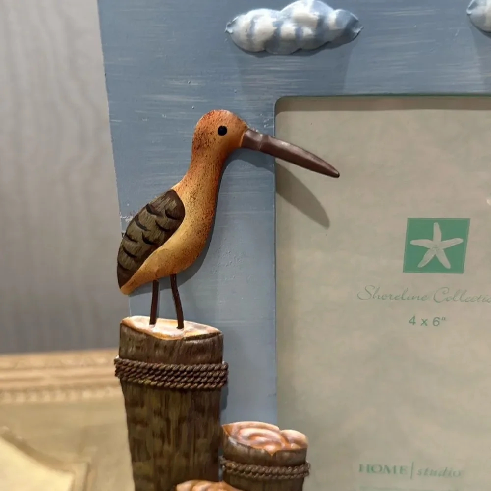 Home Studio Shoreline Collection 3D Photo Frame 4x6 Beach Sailboat Pier Bird